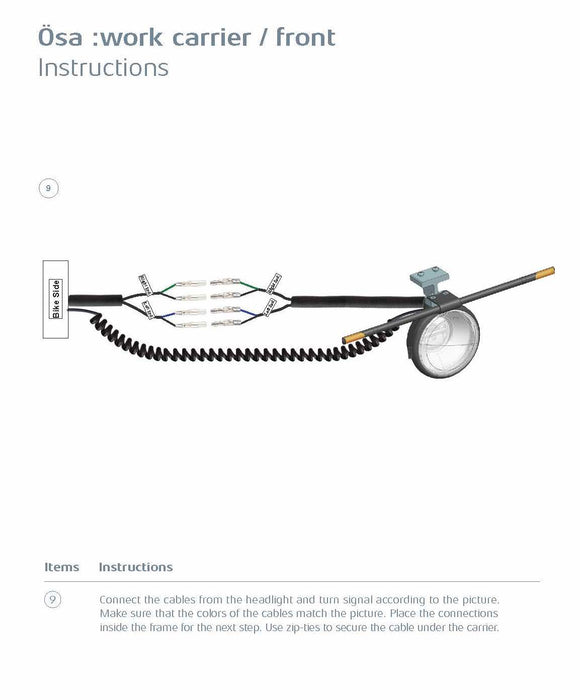 Turn signal extension cable Ösa work